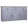 Gray Panama style solid pine wood sideboard 135x40x80 cm by vidaXL, Sideboards - Ref: Foro24-282704, Price: 242,82 €, Discoun...