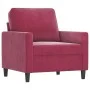 Juego de sofás con cojines 3 piezas terciopelo rojo tinto de , Sofás - Ref: Foro24-3201958, Precio: 672,95 €, Descuento: %
