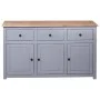 Gray Panama style solid pine wood sideboard 135x40x80 cm by vidaXL, Sideboards - Ref: Foro24-282704, Price: 242,82 €, Discoun...