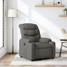 Sillón reclinable de tela gris oscuro de , Sillones - Ref: Foro24-374148, Precio: 218,27 €, Descuento: %