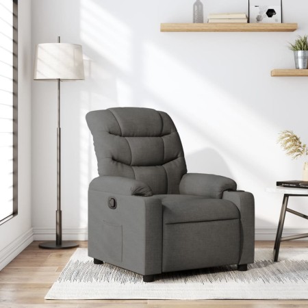 Sillón reclinable de tela gris oscuro de , Sillones - Ref: Foro24-374148, Precio: 222,99 €, Descuento: %