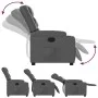 Sillón reclinable de cuero sintético gris de , Sillones - Ref: Foro24-374122, Precio: 230,95 €, Descuento: %