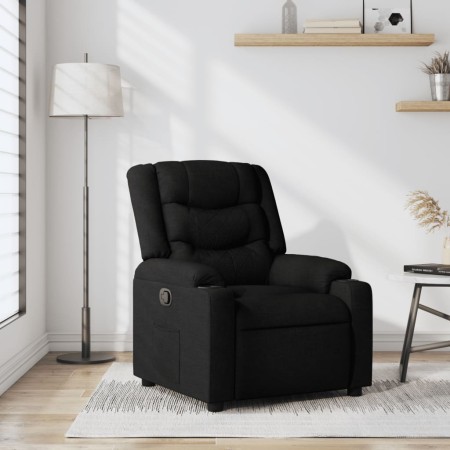 Sillón reclinable de tela negro de , Sillones - Ref: Foro24-374129, Precio: 221,71 €, Descuento: %