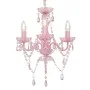 Lámpara de araña con cuentas rosa redonda 3 x E14 de vidaXL, Lámparas - Ref: Foro24-281598, Precio: 67,82 €, Descuento: %