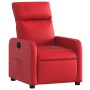 Sillón reclinable de cuero sintético rojo de , Sillones - Ref: Foro24-374188, Precio: 233,08 €, Descuento: %