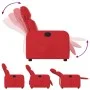 Sillón reclinable de cuero sintético rojo de , Sillones - Ref: Foro24-374188, Precio: 229,25 €, Descuento: %