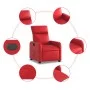 Sillón reclinable de cuero sintético rojo de , Sillones - Ref: Foro24-374188, Precio: 229,25 €, Descuento: %