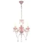 Lámpara de araña con cuentas rosa redonda 3 x E14 de vidaXL, Lámparas - Ref: Foro24-281598, Precio: 67,82 €, Descuento: %