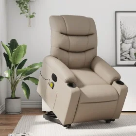 Sillón reclinable de masaje eléctrico cuero sintético capuchino de , Sillones - Ref: Foro24-3206626, Precio: 361,39 €, Descue...