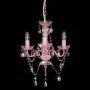 Lámpara de araña con cuentas rosa redonda 3 x E14 de vidaXL, Lámparas - Ref: Foro24-281598, Precio: 67,82 €, Descuento: %