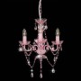 Lámpara de araña con cuentas rosa redonda 3 x E14 de vidaXL, Lámparas - Ref: Foro24-281598, Precio: 61,81 €, Descuento: %