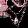 Lámpara de araña con cuentas rosa redonda 3 x E14 de vidaXL, Lámparas - Ref: Foro24-281598, Precio: 61,81 €, Descuento: %