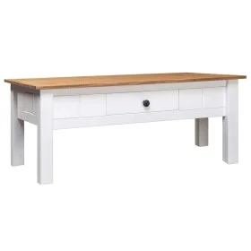 Mesa de centro madera de pino estilo Panamá blanco 100x60x45 cm de vidaXL, Mesas de centro - Ref: Foro24-282684, Precio: 142,...