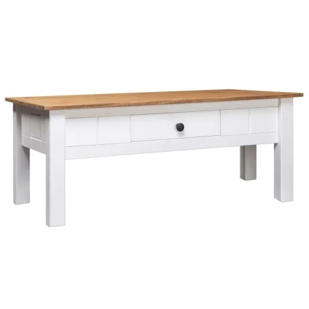 Mesa de centro madera de pino estilo Panamá blanco 100x60x45 cm de vidaXL, Mesas de centro - Ref: Foro24-282684, Precio: 142,...
