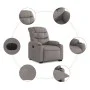 Sillón eléctrico reclinable elevable de tela gris taupe de , Sillones - Ref: Foro24-3206670, Precio: 335,21 €, Descuento: %