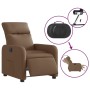 Sillón reclinable eléctrico de tela marrón de , Sillones - Ref: Foro24-3206685, Precio: 218,85 €, Descuento: %