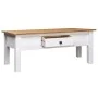 Mesa de centro madera de pino estilo Panamá blanco 100x60x45 cm de vidaXL, Mesas de centro - Ref: Foro24-282684, Precio: 142,...