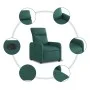 Sillón reclinable eléctrico tela verde oscuro de , Sillones - Ref: Foro24-3206687, Precio: 244,12 €, Descuento: %