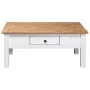 Mesa de centro madera de pino estilo Panamá blanco 100x60x45 cm de vidaXL, Mesas de centro - Ref: Foro24-282684, Precio: 142,...