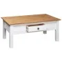 Mesa de centro madera de pino estilo Panamá blanco 100x60x45 cm de vidaXL, Mesas de centro - Ref: Foro24-282684, Precio: 142,...