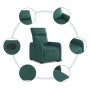 Sillón eléctrico reclinable elevable de tela verde oscuro de , Sillones - Ref: Foro24-3206723, Precio: 304,67 €, Descuento: %