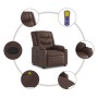 Sillón reclinable de masaje de pie de cuero sintético marrón de , Sillones - Ref: Foro24-3206557, Precio: 302,04 €, Descuento: %