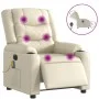 Cremefarbener elektrisch verstellbarer Massagesessel aus Kunstleder von , Sessel - Ref: Foro24-3206548, Preis: 304,71 €, Raba...