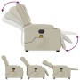 Sillón de masaje reclinable eléctrico cuero sintético crema de , Sillones - Ref: Foro24-3206548, Precio: 300,46 €, Descuento: %
