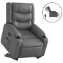 Sillón reclinable elevable eléctrico de cuero sintético gris de , Sillones - Ref: Foro24-3206562, Precio: 362,64 €, Descuento: %