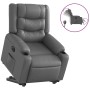 Sillón reclinable elevable eléctrico de cuero sintético gris de , Sillones - Ref: Foro24-3206562, Precio: 340,88 €, Descuento: %