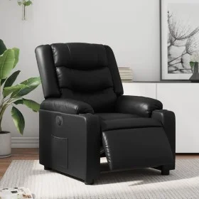 Sillón reclinable eléctrico de cuero sintético negro de , Sillones - Ref: Foro24-3206543, Precio: 278,23 €, Descuento: %