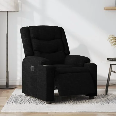 Sillón reclinable eléctrico de tela negro de , Sillones - Ref: Foro24-3206569, Precio: 261,26 €, Descuento: %