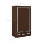Armario de tela marrón 87x49x159 cm de vidaXL, Armarios roperos - Ref: Foro24-282458, Precio: 46,71 €, Descuento: %