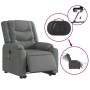 Sillón de masaje eléctrico reclinable elevable tela gris oscuro de , Sillones - Ref: Foro24-3206583, Precio: 408,51 €, Descue...