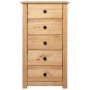 Aparador de madera maciza de pino estilo Panamá 46x40x89 cm de vidaXL, Aparadores - Ref: Foro24-282649, Precio: 122,78 €, Des...