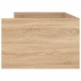 Estructura de cama con cajones roble Sonoma 75x190 cm de , Camas y somieres - Ref: Foro24-3207359, Precio: 129,69 €, Descuent...