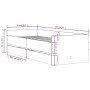 Estructura de cama con cajones roble Sonoma 75x190 cm de , Camas y somieres - Ref: Foro24-3207359, Precio: 129,69 €, Descuent...