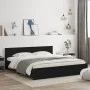 Estructura de cama con cabecero negra 180x200 cm de , Camas y somieres - Ref: Foro24-3207463, Precio: 210,16 €, Descuento: %