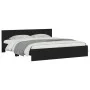 Estructura de cama con cabecero negra 180x200 cm de , Camas y somieres - Ref: Foro24-3207463, Precio: 210,16 €, Descuento: %