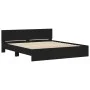 Estructura de cama con cabecero negra 180x200 cm de , Camas y somieres - Ref: Foro24-3207463, Precio: 210,16 €, Descuento: %