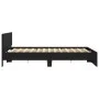 Estructura de cama con cabecero negra 180x200 cm de , Camas y somieres - Ref: Foro24-3207463, Precio: 210,16 €, Descuento: %