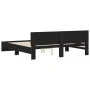 Estructura de cama con cabecero negra 180x200 cm de , Camas y somieres - Ref: Foro24-3207463, Precio: 210,16 €, Descuento: %
