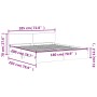Estructura de cama con cabecero marrón roble 180x200 cm de , Camas y somieres - Ref: Foro24-3207468, Precio: 251,50 €, Descue...