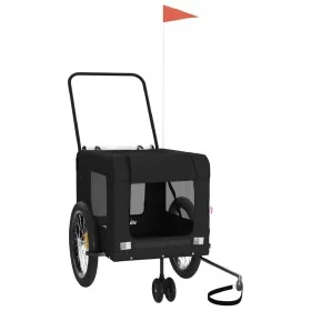 Remolque de bicicleta mascotas hierro tela Oxford negro de , Cochecitos para mascotas - Ref: Foro24-93947, Precio: 131,71 €, ...