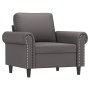 Sillón cuero sintético gris 60 cm de , Sofás - Ref: Foro24-359496, Precio: 157,59 €, Descuento: %