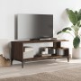 Mueble de TV madera de ingeniería y acero marrón 102x40x41 cm de , Muebles TV - Ref: Foro24-842415, Precio: 53,09 €, Descuent...