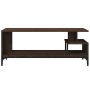 Mueble de TV madera de ingeniería y acero marrón 102x40x41 cm de , Muebles TV - Ref: Foro24-842415, Precio: 53,09 €, Descuent...