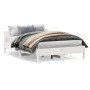 Estructura de cama con cabecero madera pino blanco 120x200 cm de , Camas y somieres - Ref: Foro24-842599, Precio: 129,72 €, D...