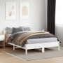 Estructura de cama con cabecero madera pino blanco 120x200 cm de , Camas y somieres - Ref: Foro24-842599, Precio: 129,72 €, D...