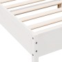 Estructura de cama con cabecero madera pino blanco 120x200 cm de , Camas y somieres - Ref: Foro24-842599, Precio: 129,72 €, D...